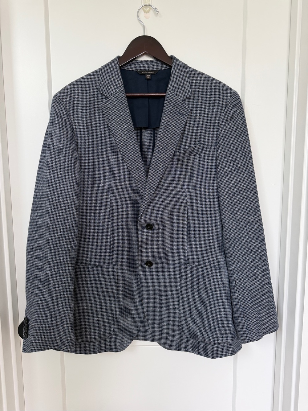 Banana Republic Men's Gray-Blue Houndstooth Sport Coat
